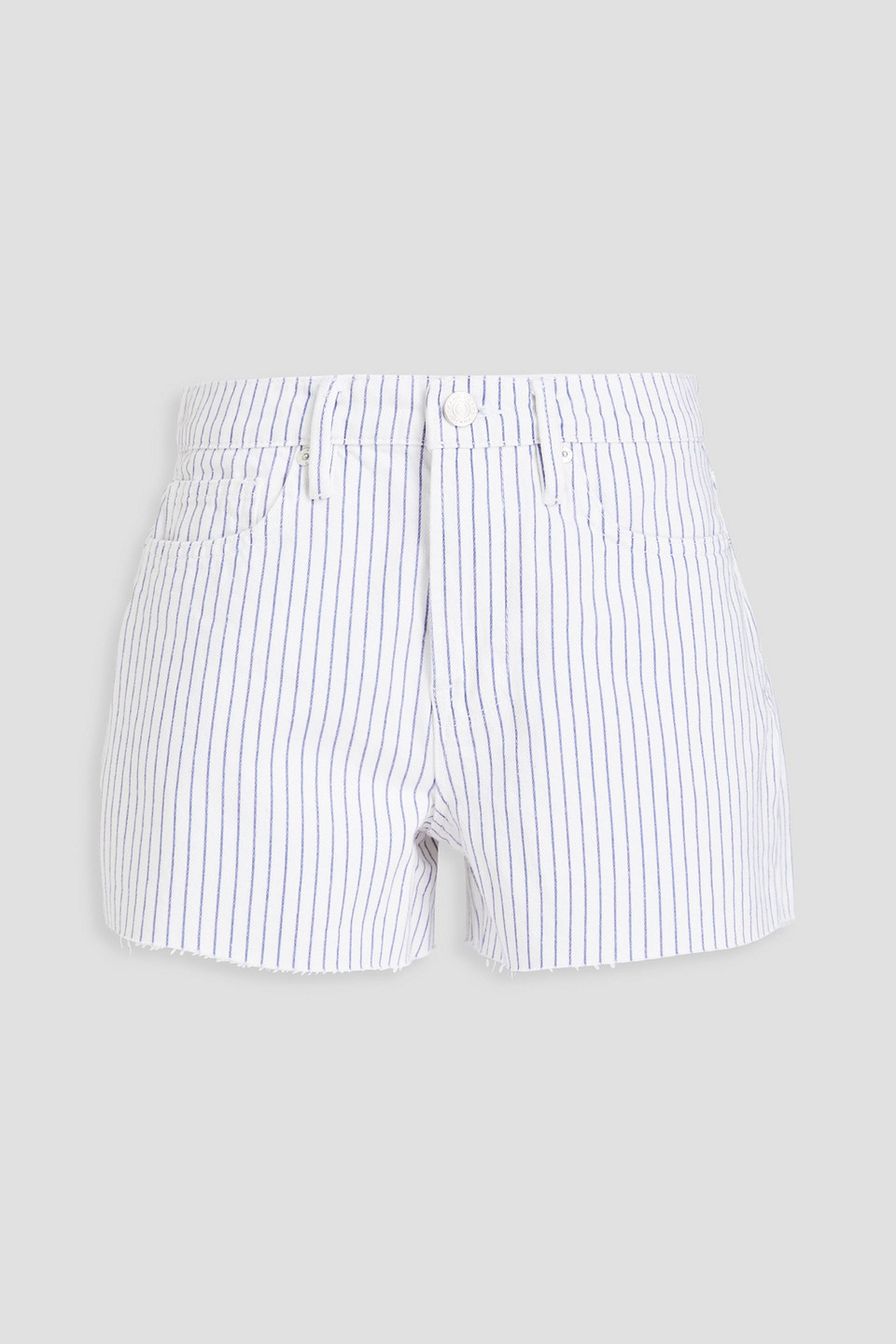 FRAME - Le Bridgette striped denim shorts - White - 34