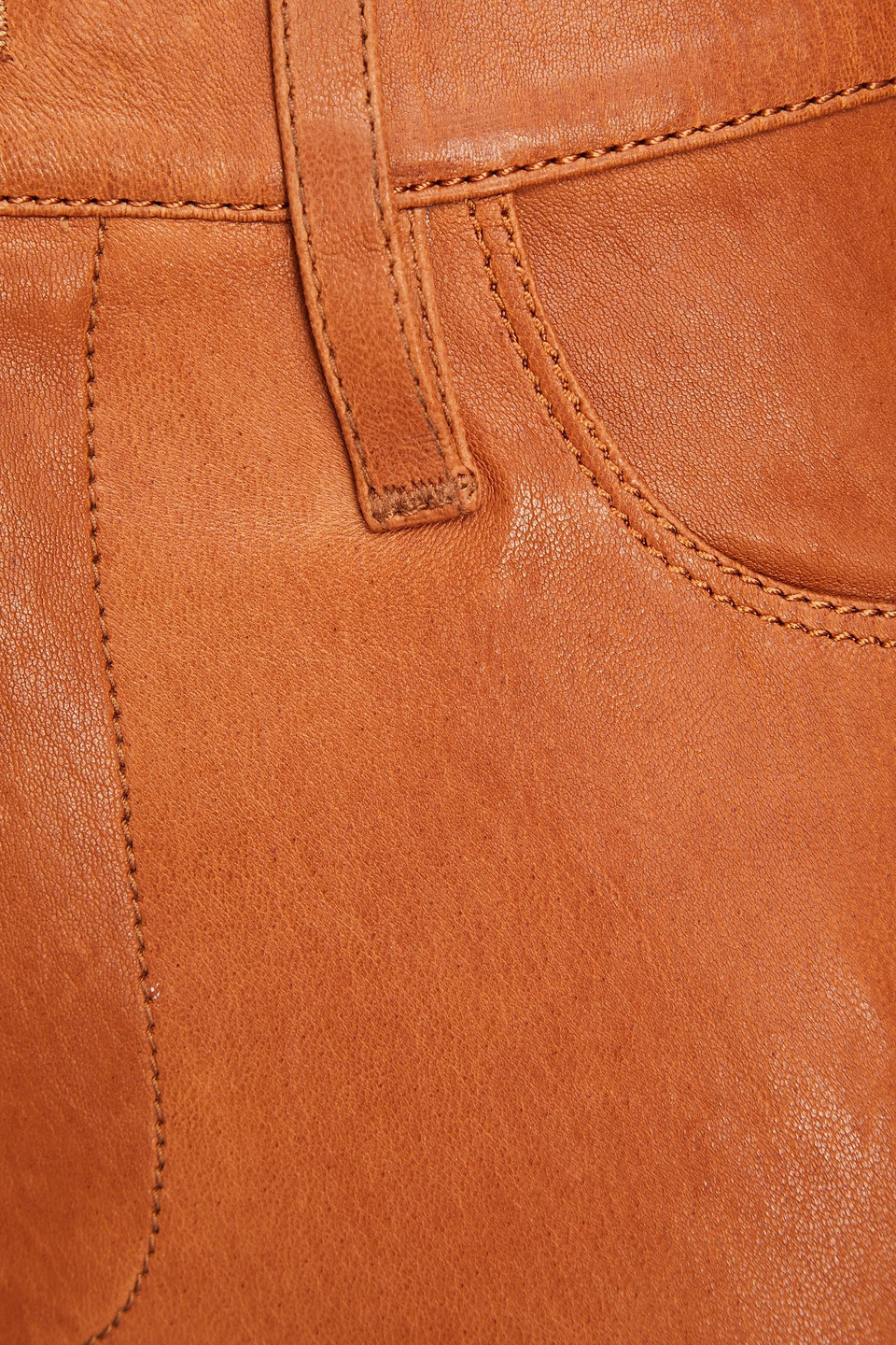 FRAME LE HIGH SKINNY LEATHER SKINNY PANTS
