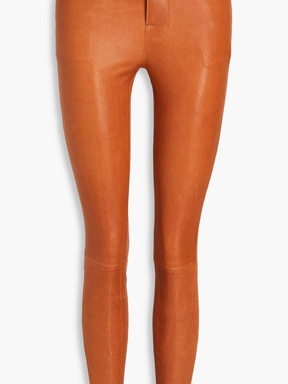 le high skinny leather skinny pants