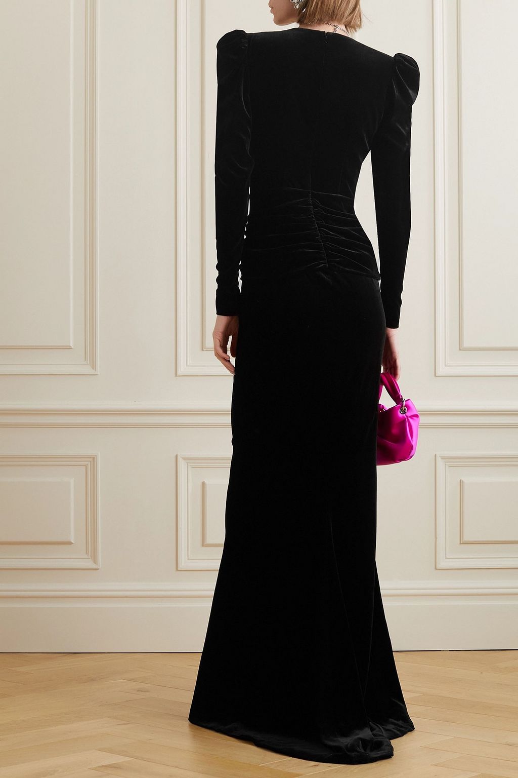ALESSANDRA RICH Crystal-embellished velvet gown