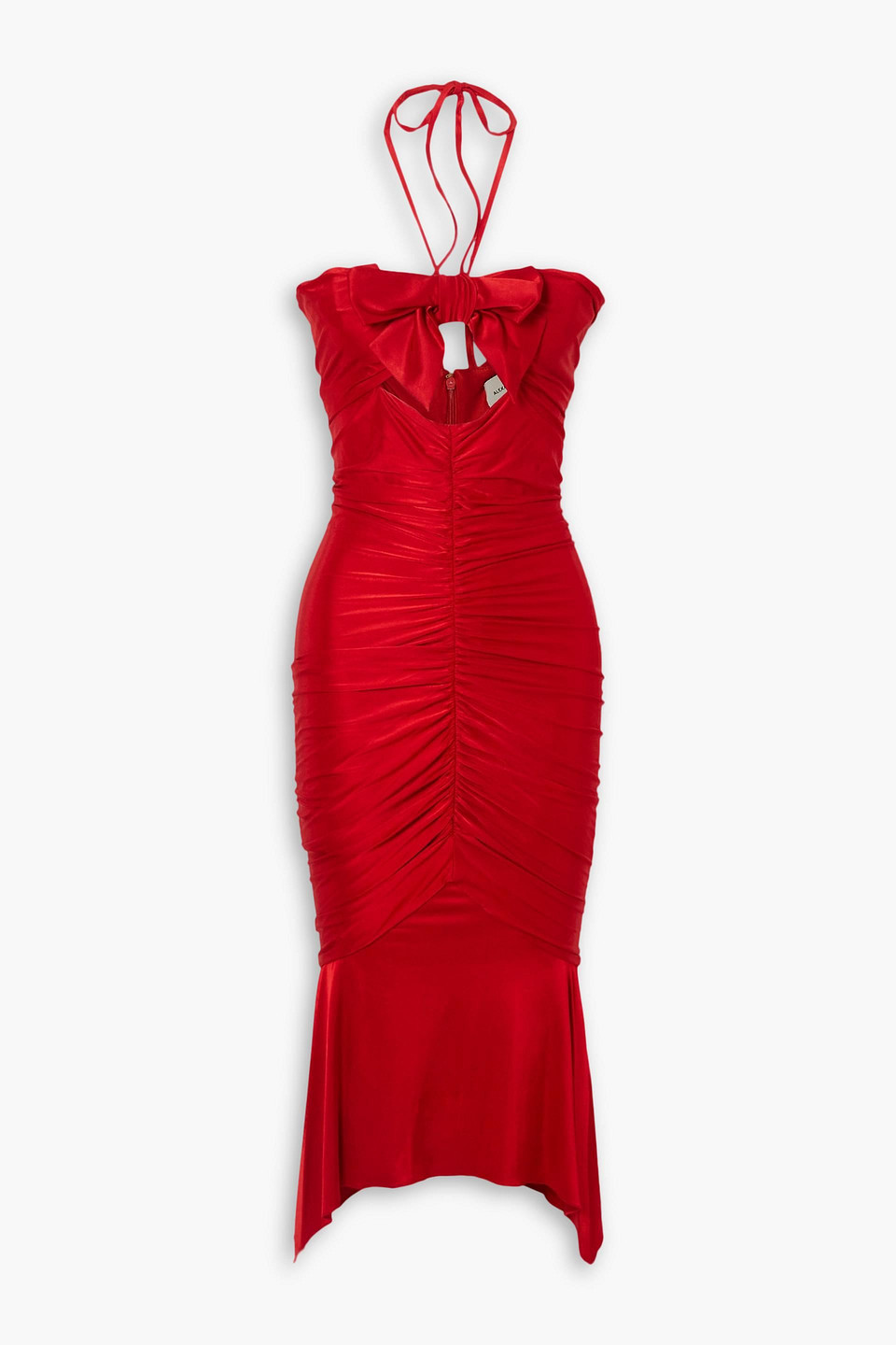 Alexandre Vauthier Maxikleid Aus Stretch-satin Mit Knoten In Rot