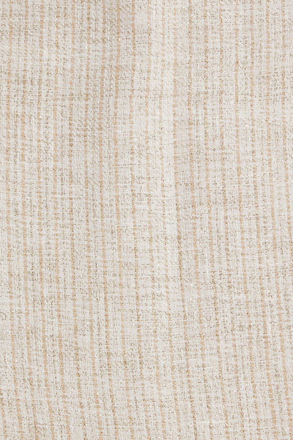 BRUNELLO CUCINELLI Fringed metallic linen-blend scarf