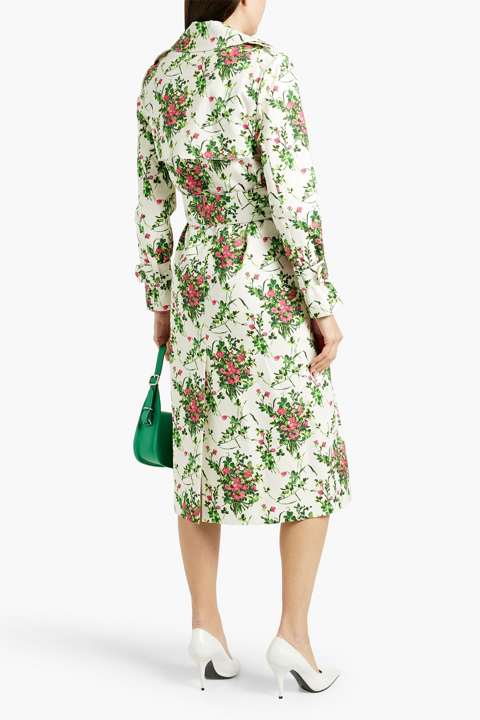  Carolina Herrera - Trenchcoat Aus Faille Aus Einer Baumwollmischung Mit Floralem Print - Bunt - Us 2 
