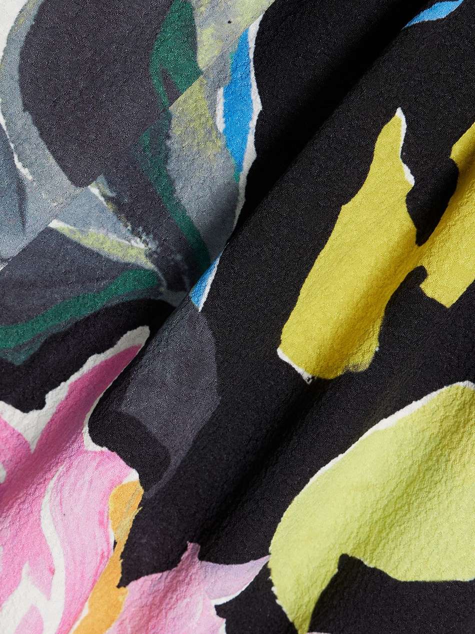 rikke printed crepe mini dress