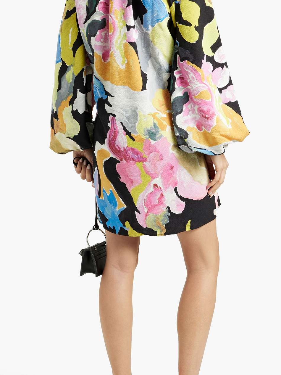 rikke printed crepe mini dress