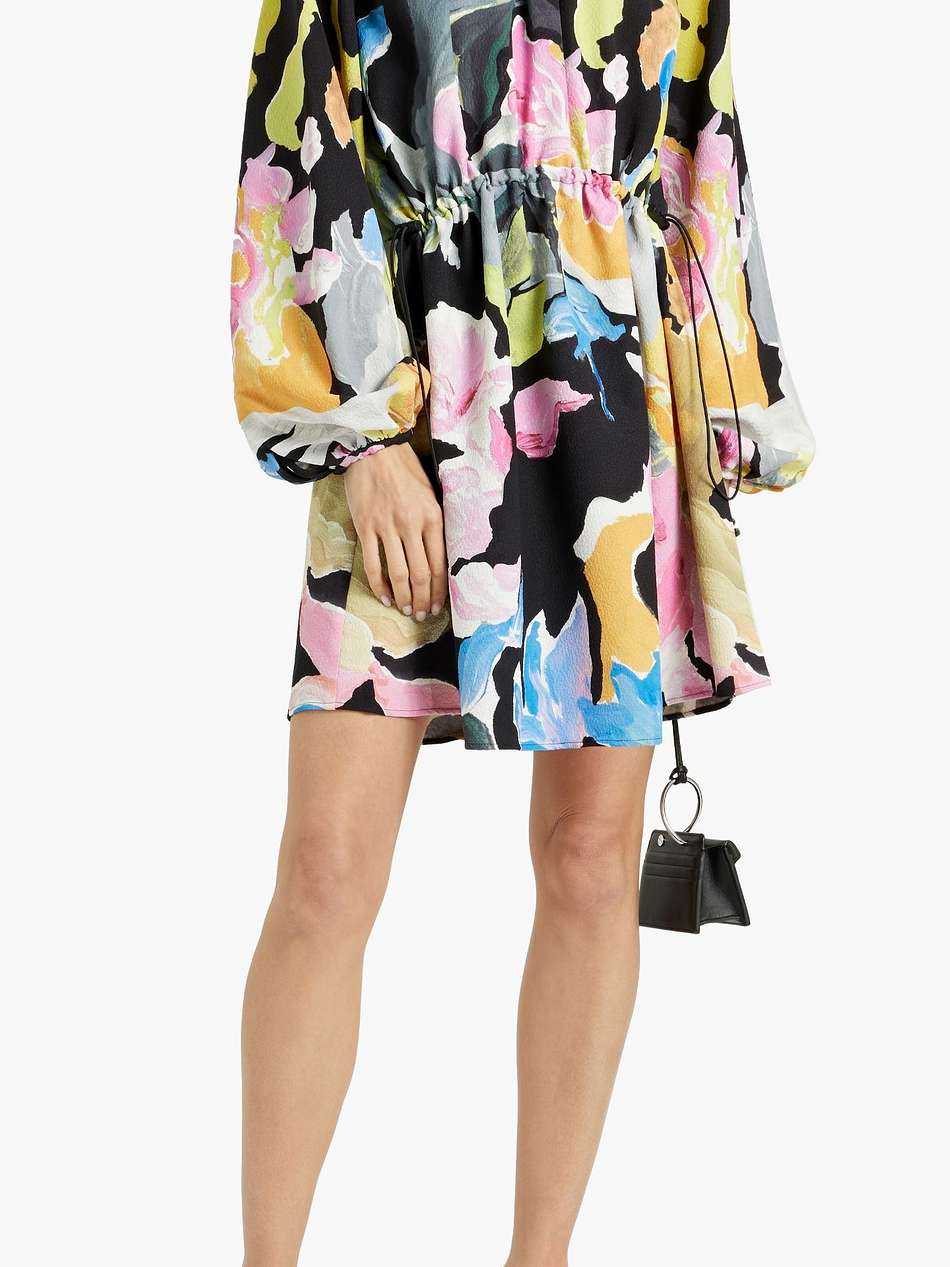rikke printed crepe mini dress