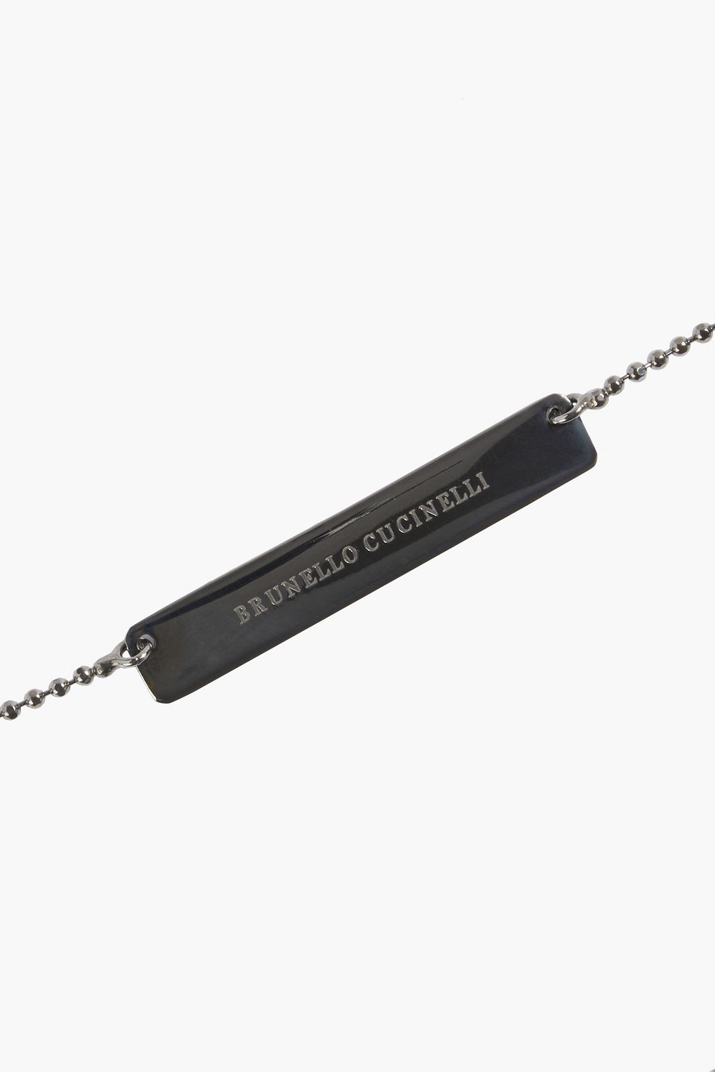 BRUNELLO CUCINELLI Gunmetal-tone bead-embellished necklace