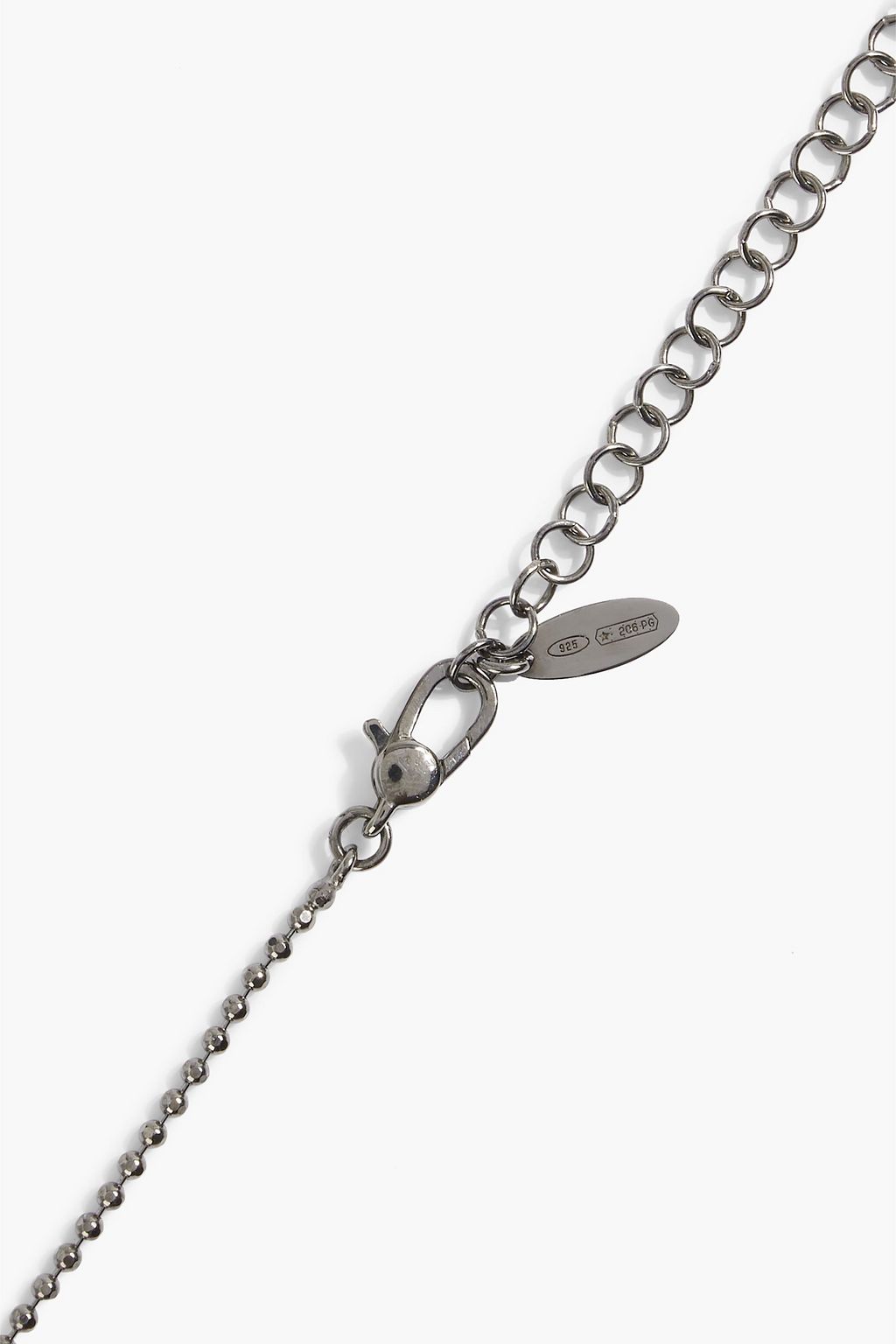 BRUNELLO CUCINELLI Gunmetal-tone bead-embellished necklace