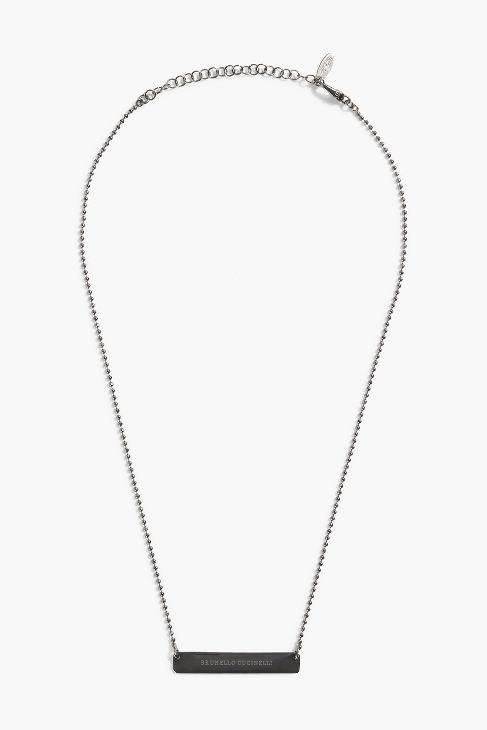 Brunello Cucinelli Gunmetal-tone Bead-embellished Necklace