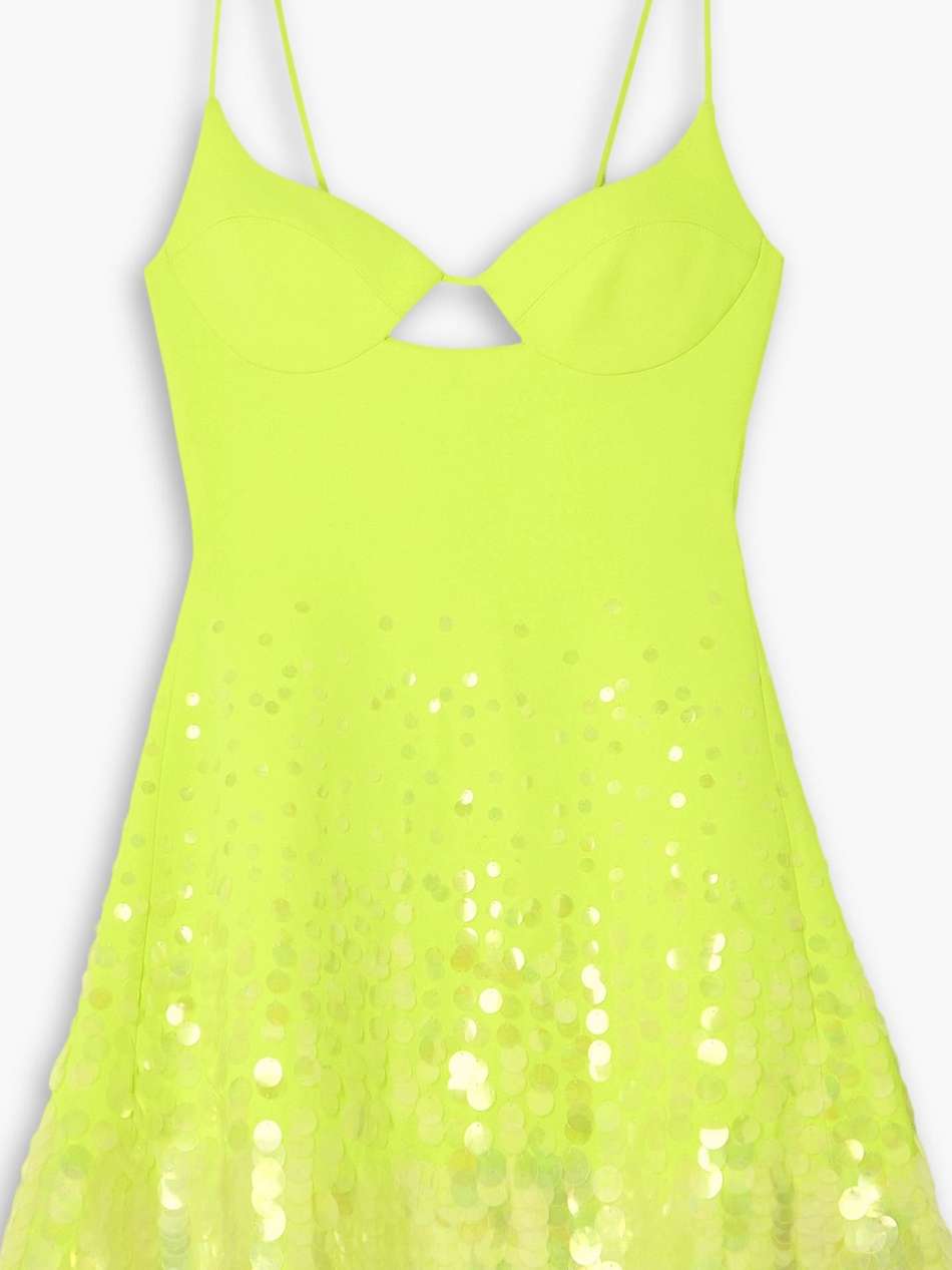 sequin-embellished crepe mini dress