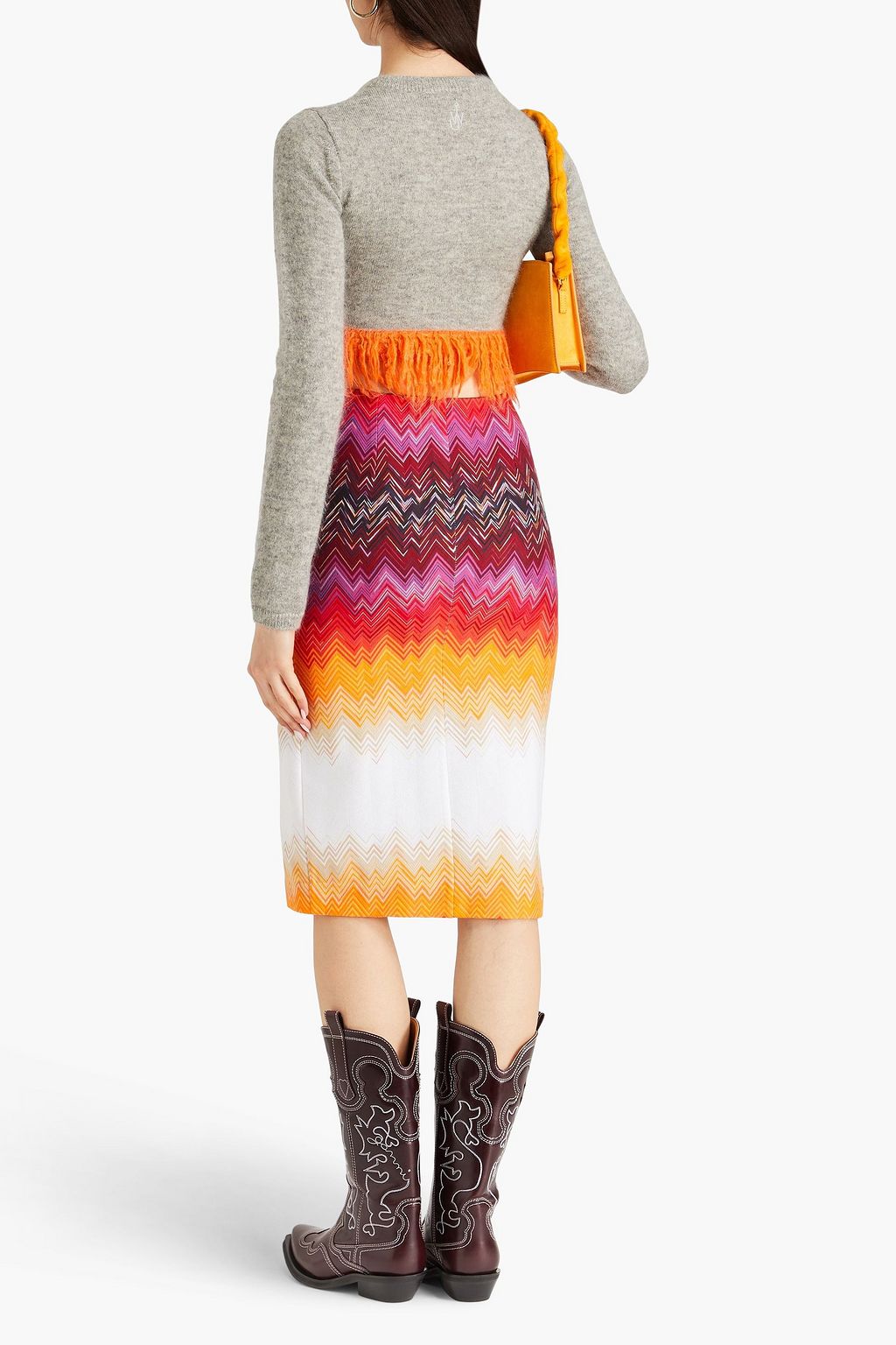 MISSONI تنورة مصنوعة من نسيج بحبكة كروشيه