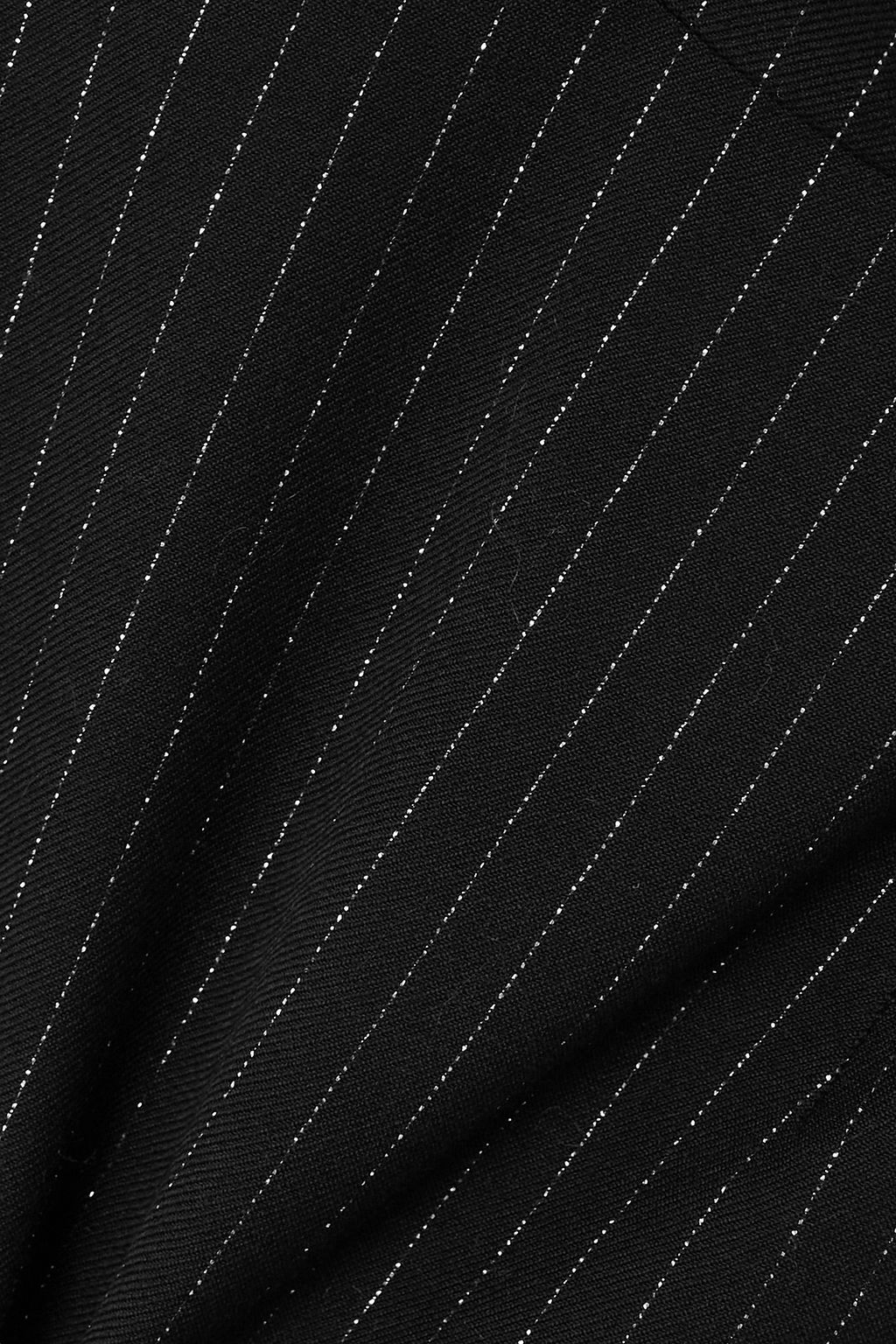ALESSANDRA RICH Metallic pinstriped wool-blend mini skirt