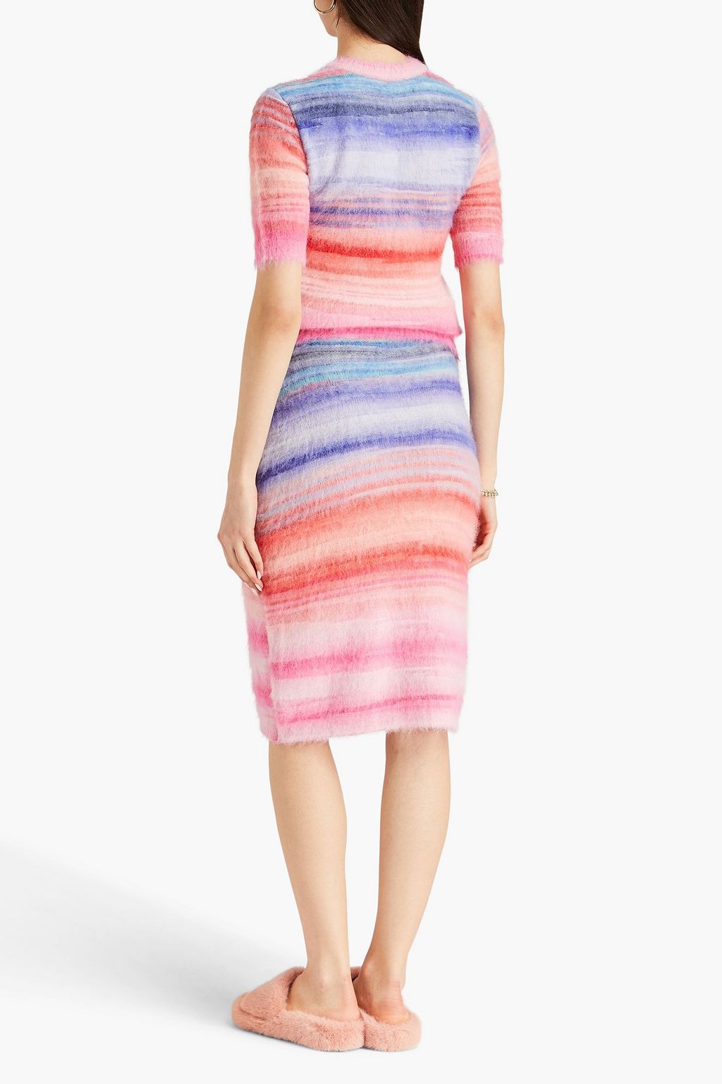 MISSONI معطف من مزيج الصوف الممشّط المخطط