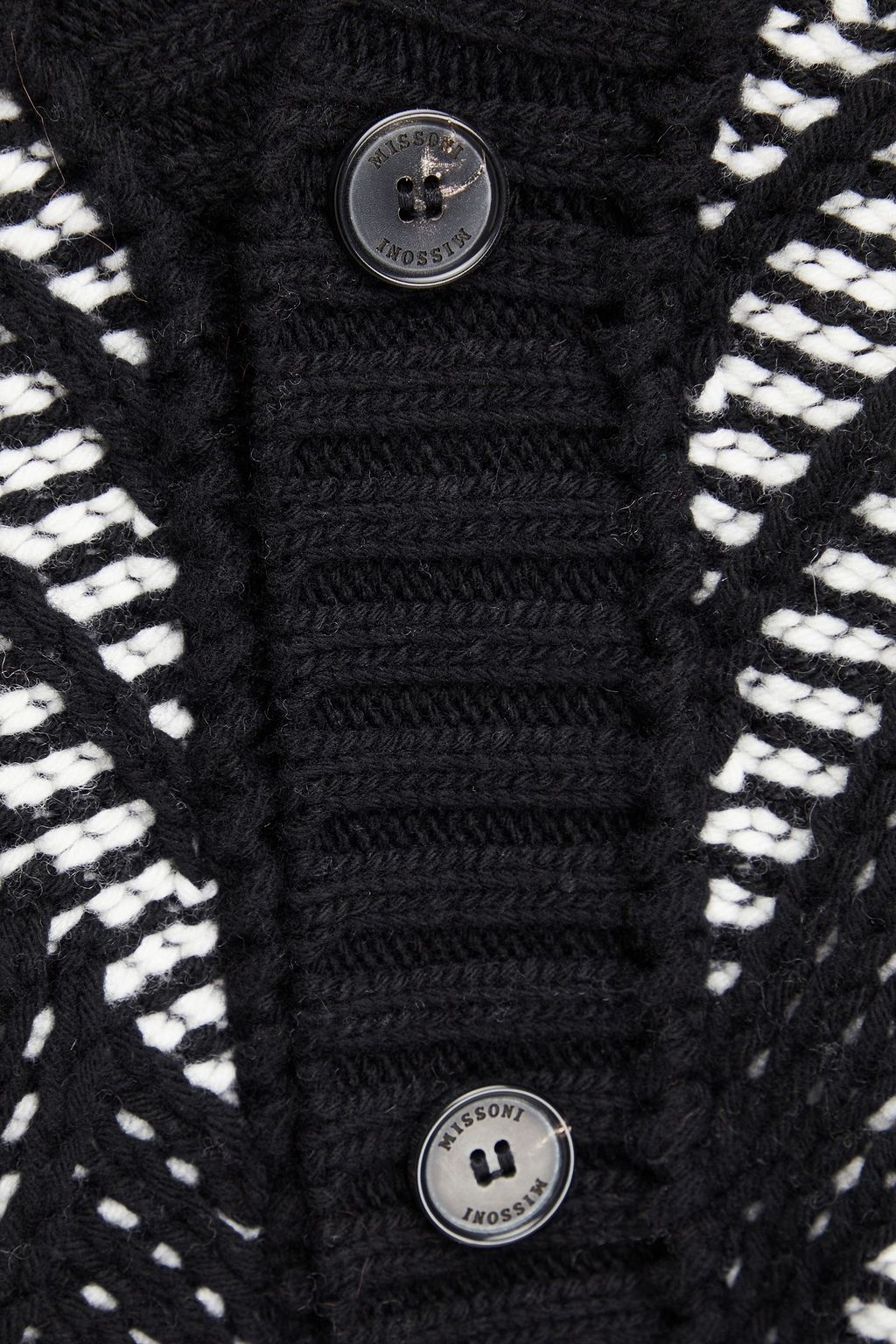 MISSONI كارديغان من الصوف بحبكة الجاكار