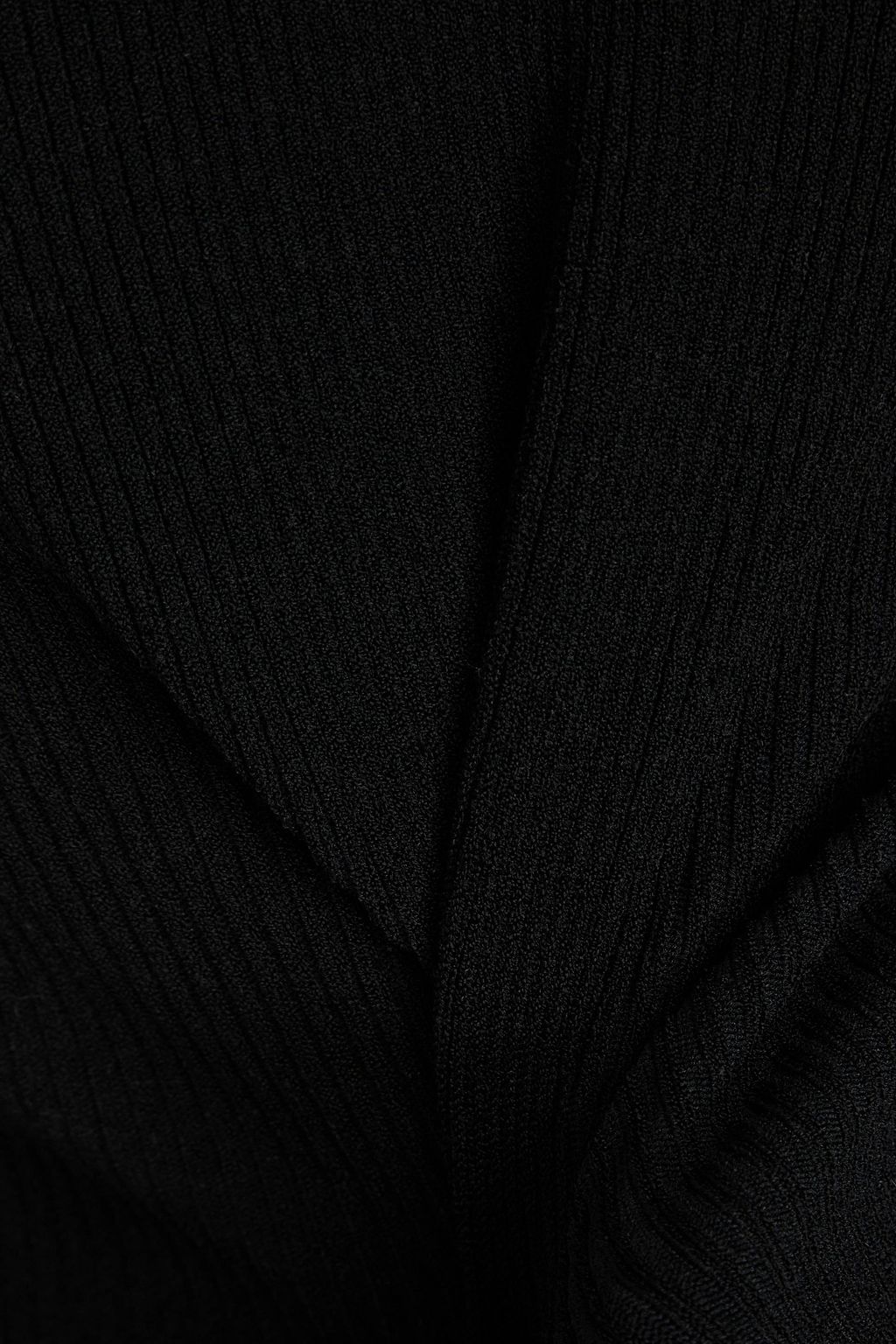AUTUMN CASHMERE بلوزة بحبكة مضلّعة ومزينة بفتحات