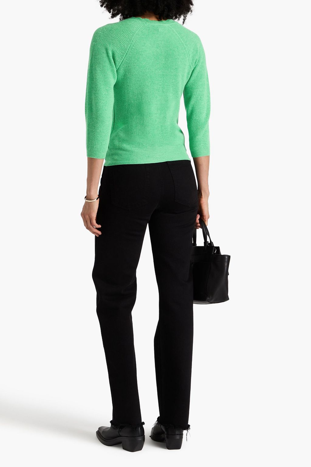 AUTUMN CASHMERE كنزة رياضية من الكشمير بتصميم مضلّع