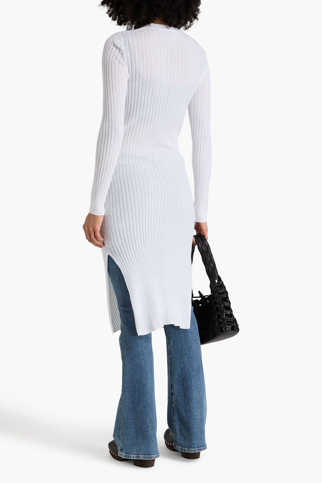 COTTON BY AUTUMN CASHMERE Cardigan aus gerippter Baumwolle