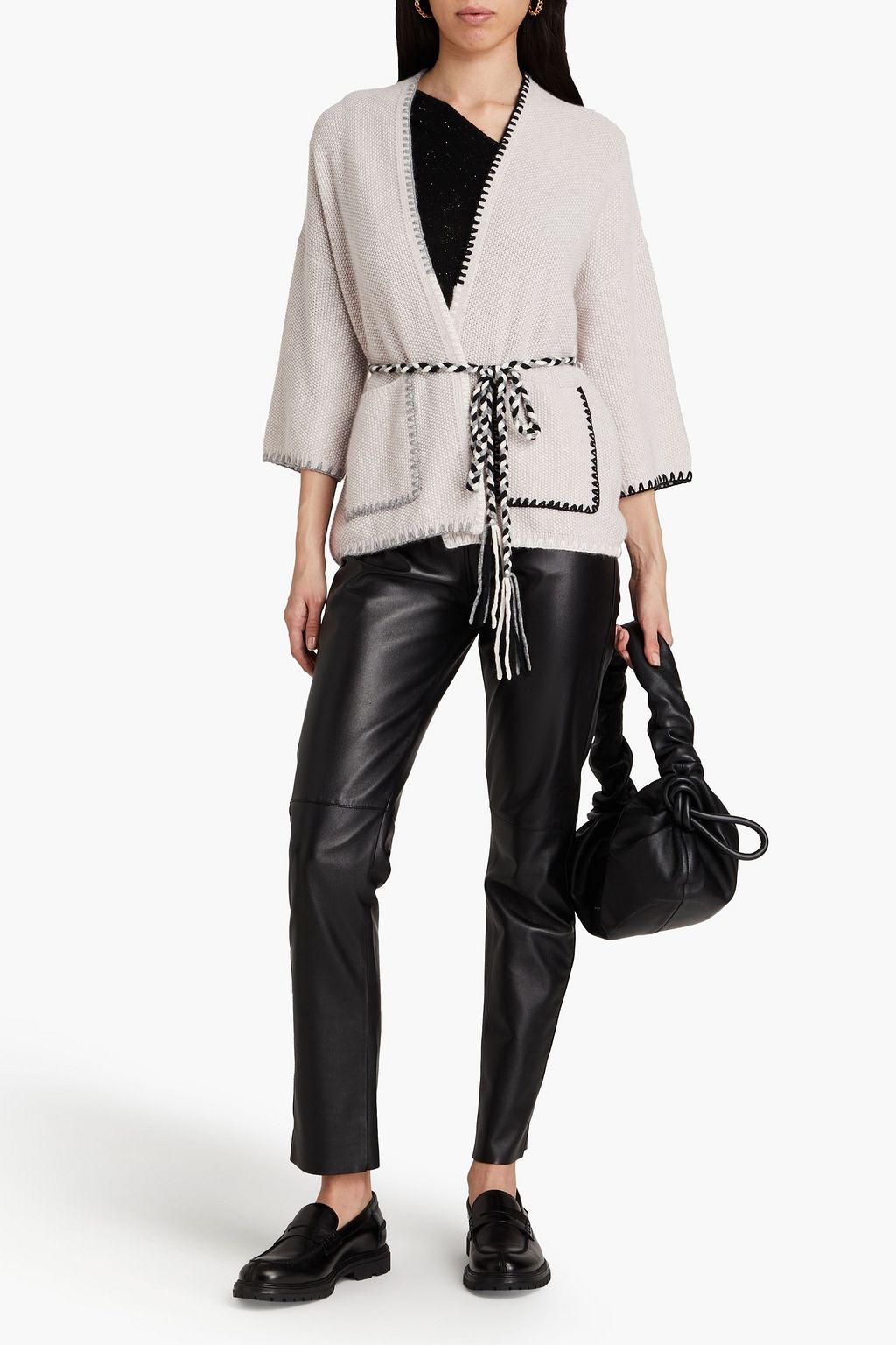 AUTUMN CASHMERE كارديغان من الكشمير بنسيج محبوك بنمط وافل