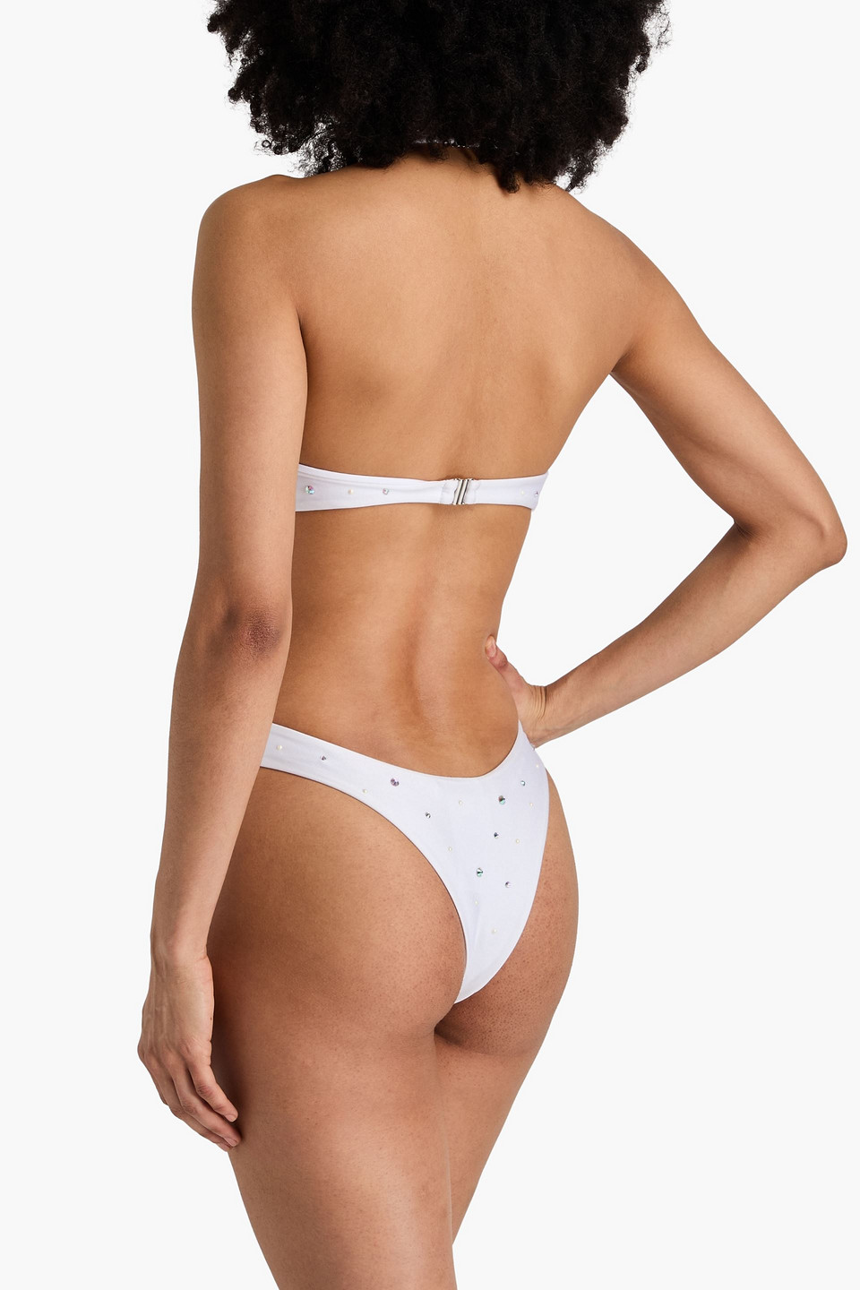 Alessandra Rich - Badeanzug Mit Cut-outs Und Verzierung - Weiß - It 38 