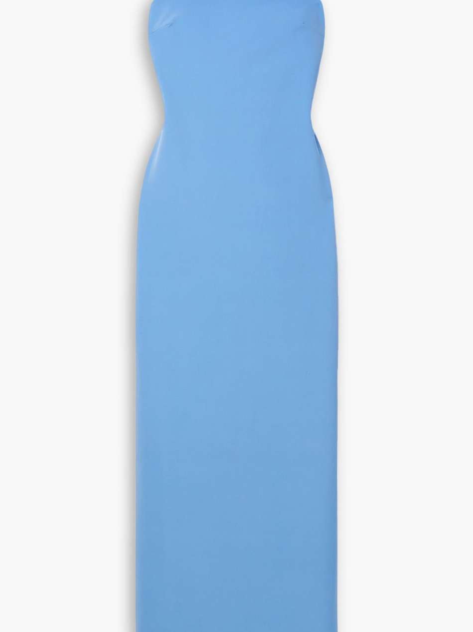 river stretch-crepe gown