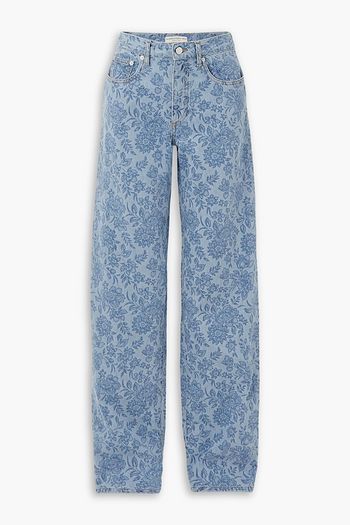 ALESSANDRA RICH Floral-print wide-leg jeans