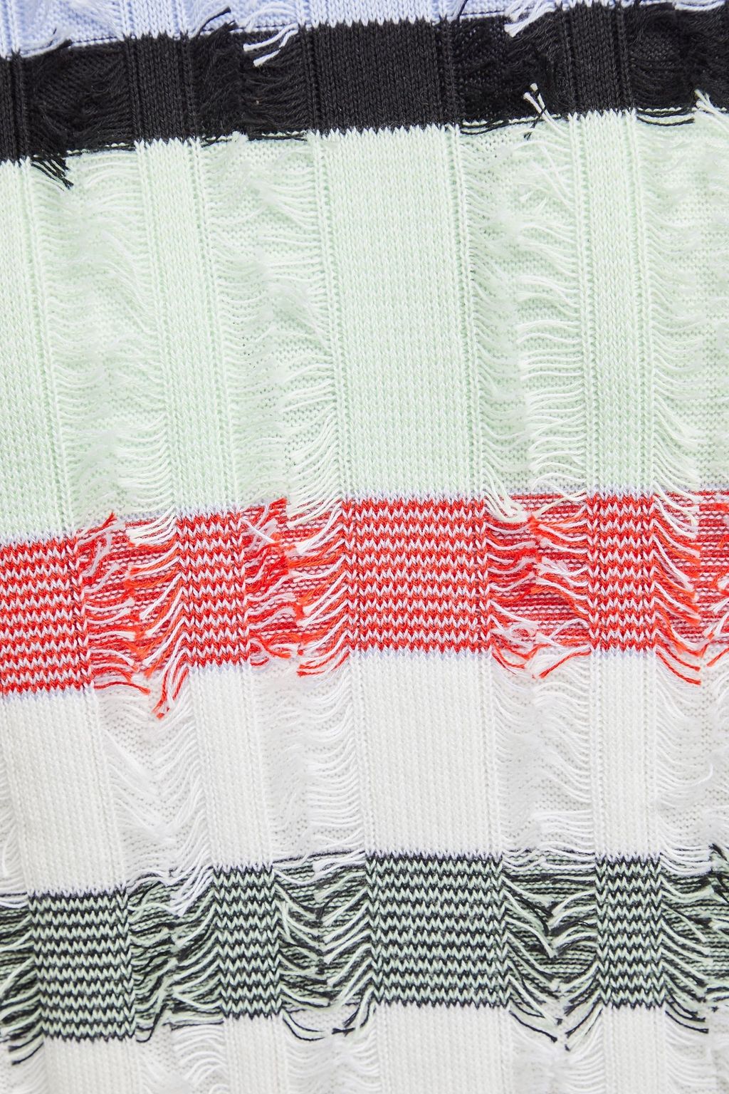 COTTON BY AUTUMN CASHMERE كنزة رياضية من القطن بتصميم مخطط