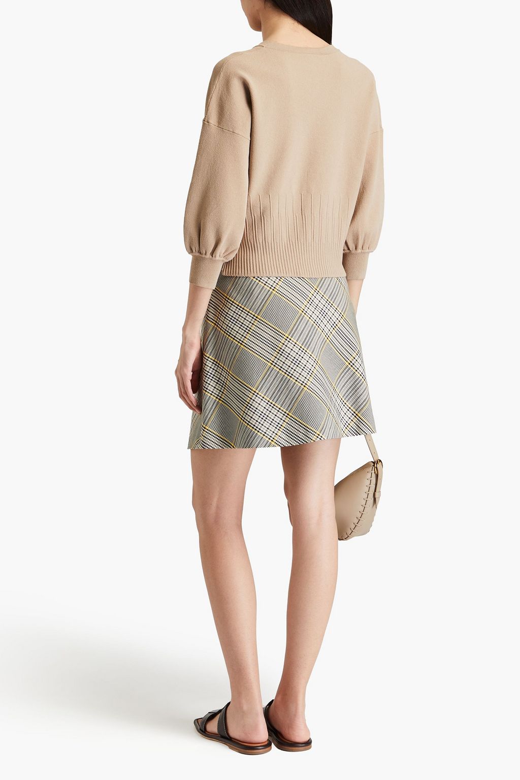 AUTUMN CASHMERE كارديغان محبوك مزين بثنيات رفيعة