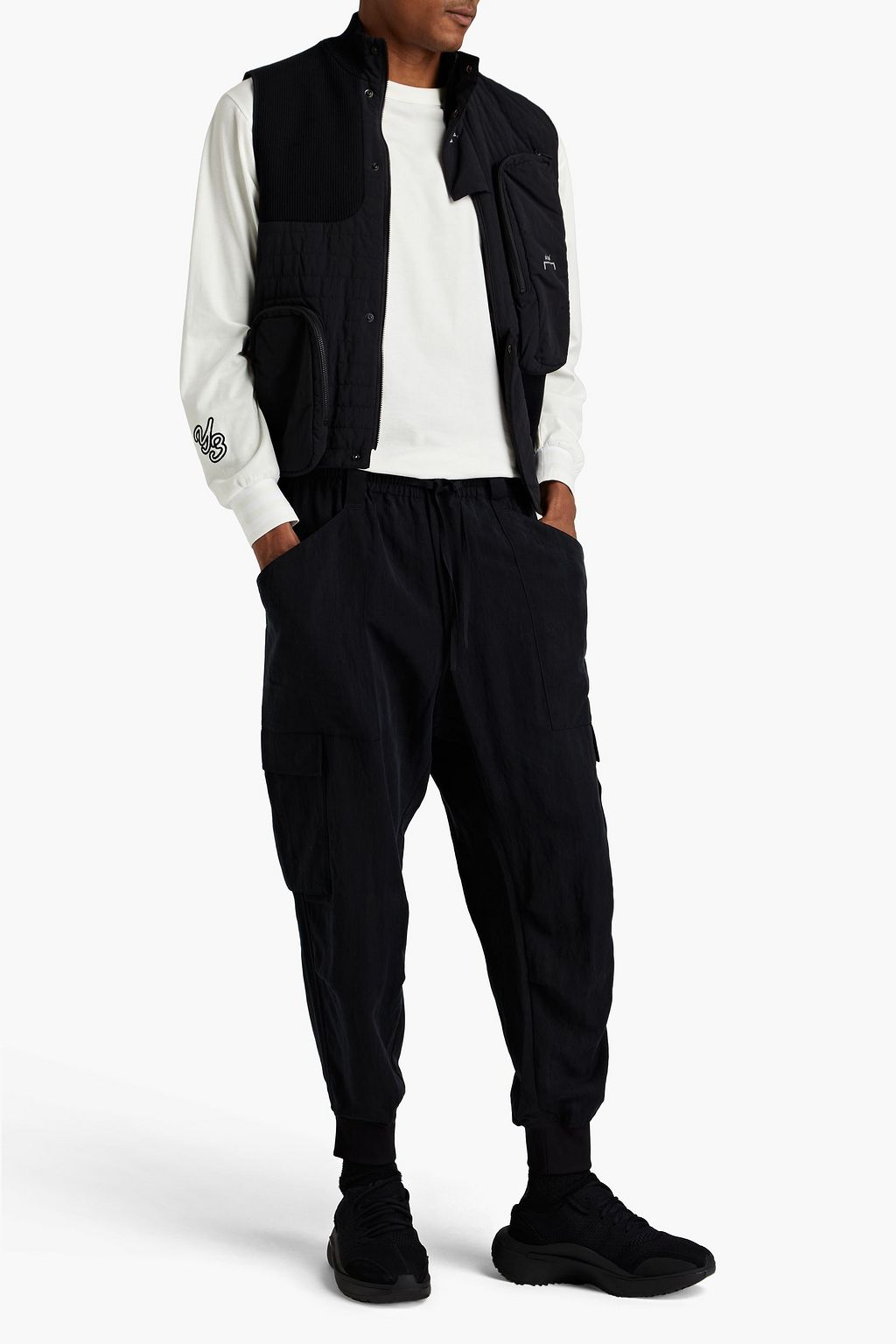 Y-3 リヨセル混ツイル クロップドカーゴパンツ