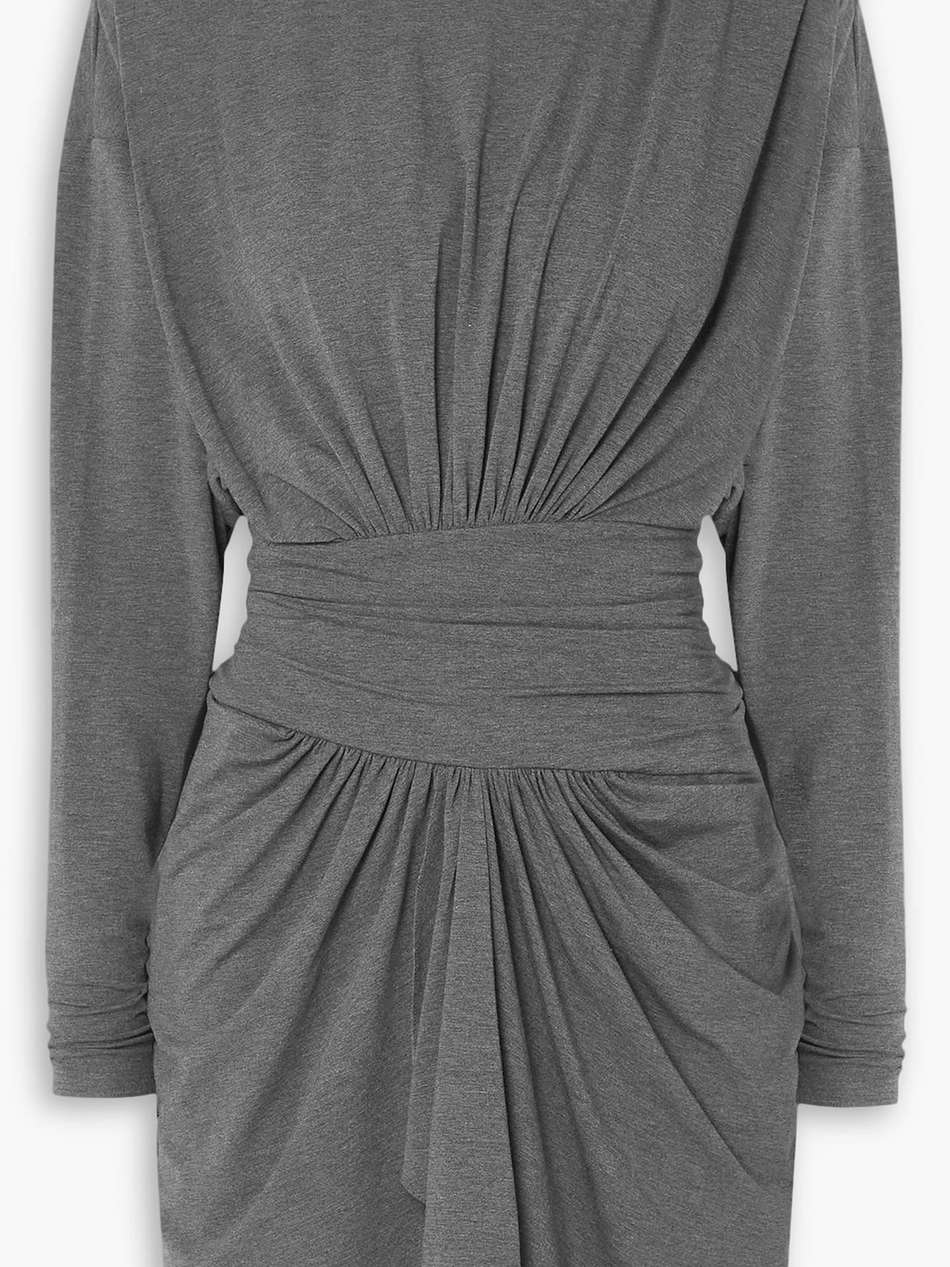 gathered stretch-jersey mini dress