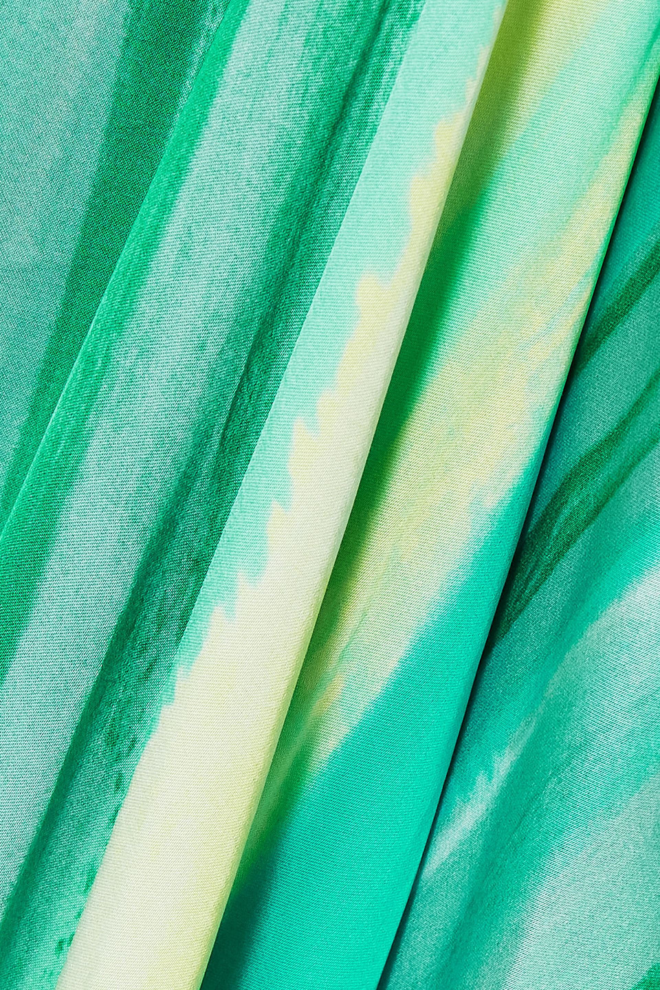 HALPERN BOW-DETAILED PRINTED SILK-SATIN KAFTAN
