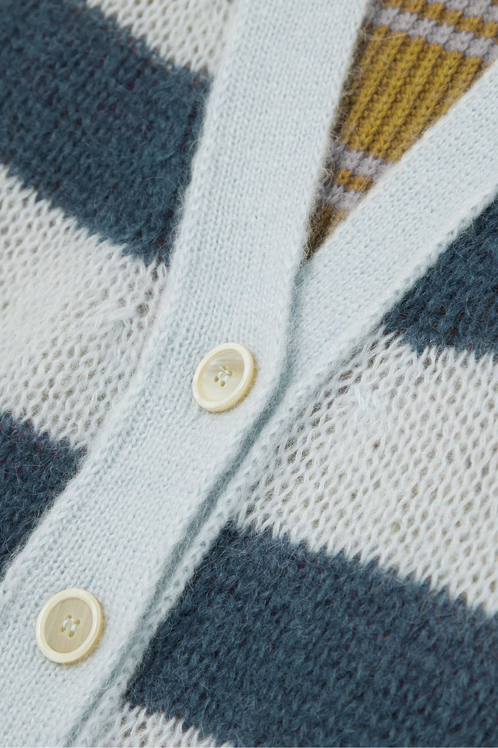 MARNI Striped mohair-blend cardigan