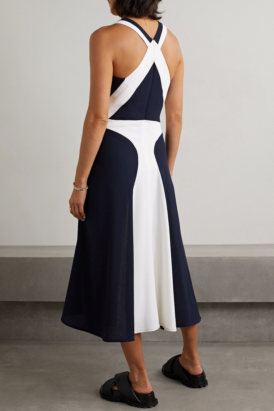  Partow - Ayla Midikleid Aus Woll-crêpe - Blau - Us 4 