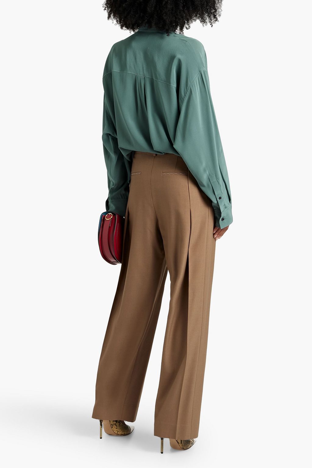 VICTORIA BECKHAM Layered silk crepe de chine blouse