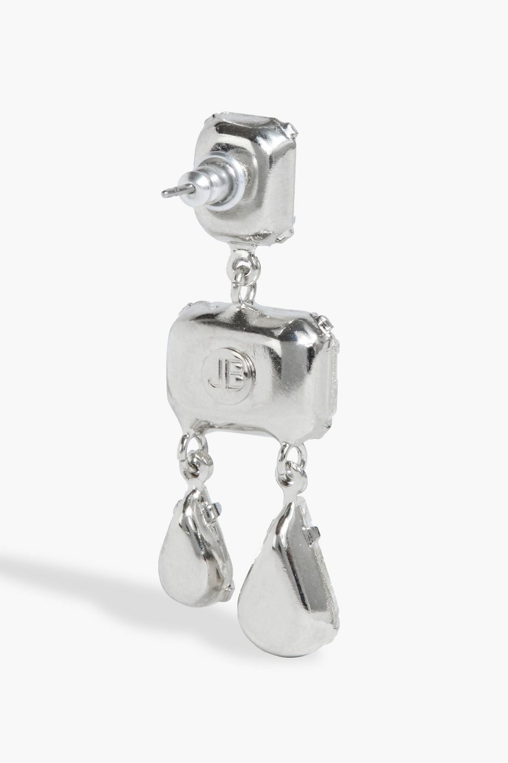 JENNIFER BEHR Lucille silver-tone crystal earrings