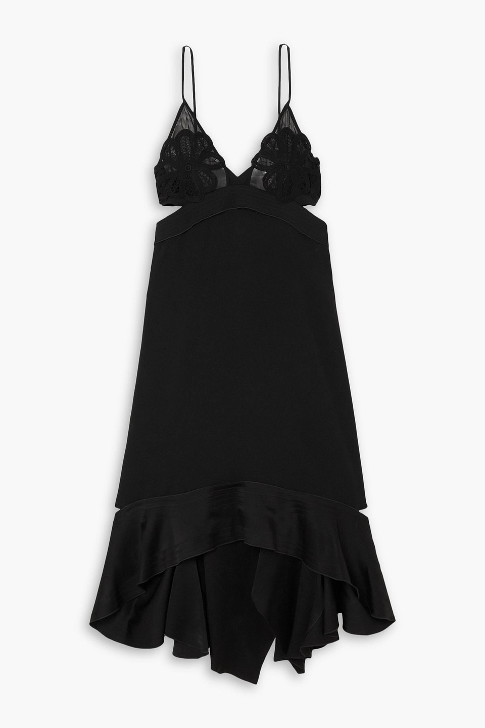 Victoria Beckham Open-back Cutout Crepe Midi Dress In Black