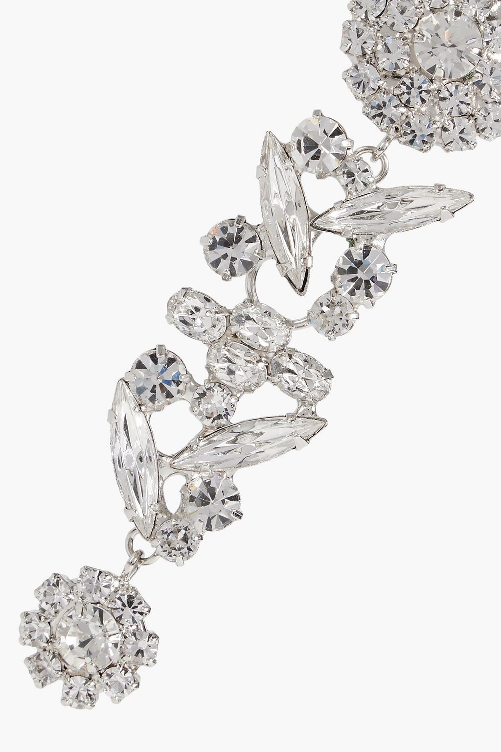 JENNIFER BEHR Larissa silver-tone crystal earrings