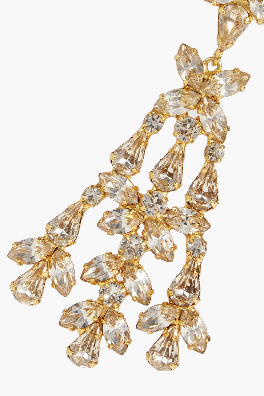 JENNIFER BEHR Parthenia gold-tone crystal earrings