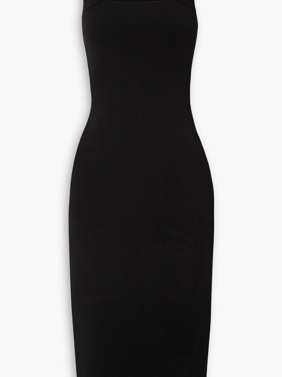vb body cutout stretch-knit midi dress