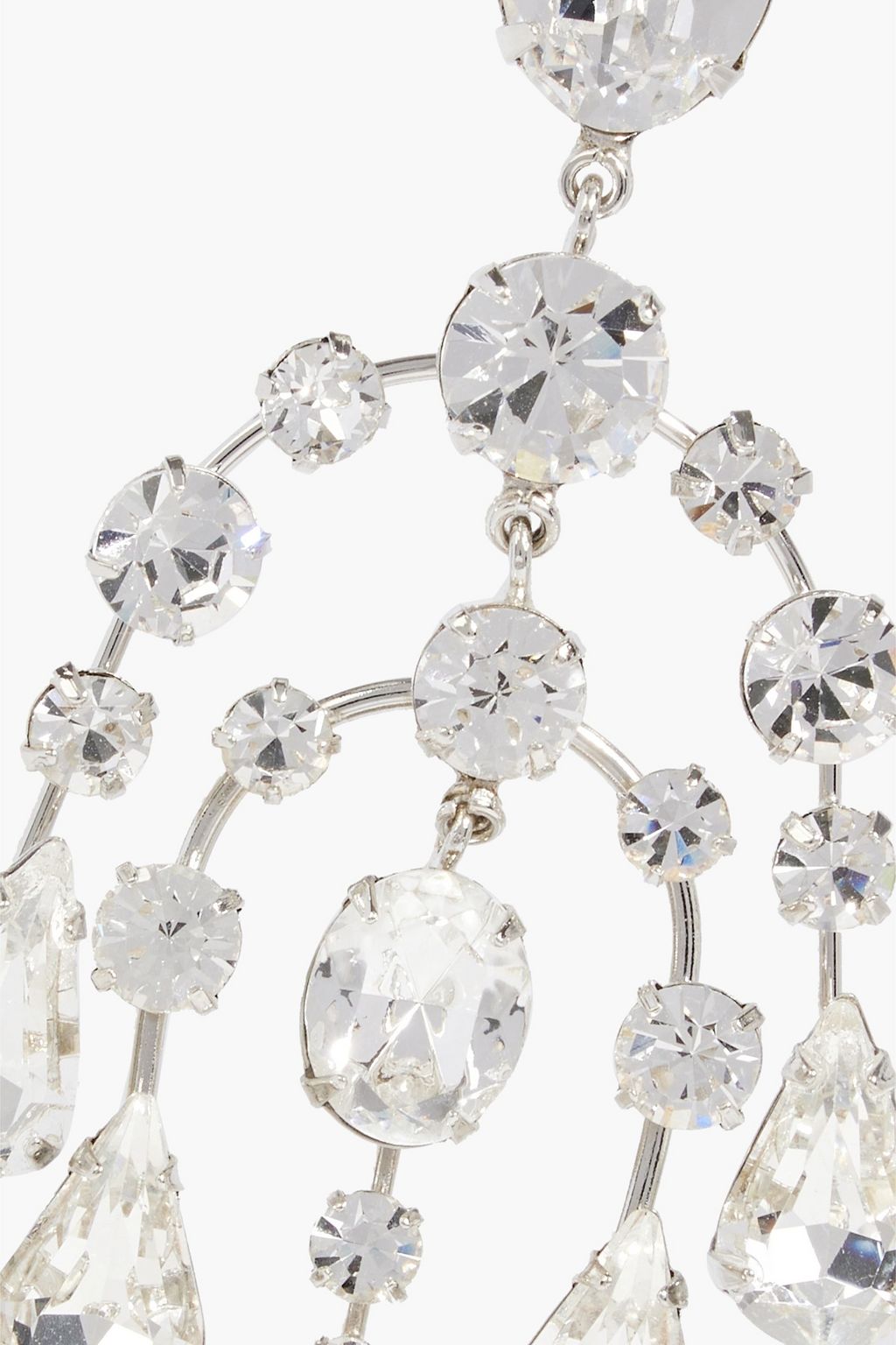 JENNIFER BEHR Annastasia silver-tone crystal earrings