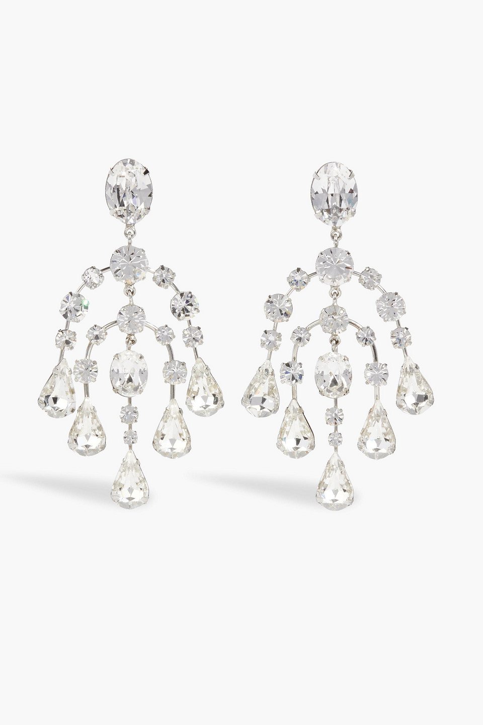 Annastasia silver-tone crystal earrings