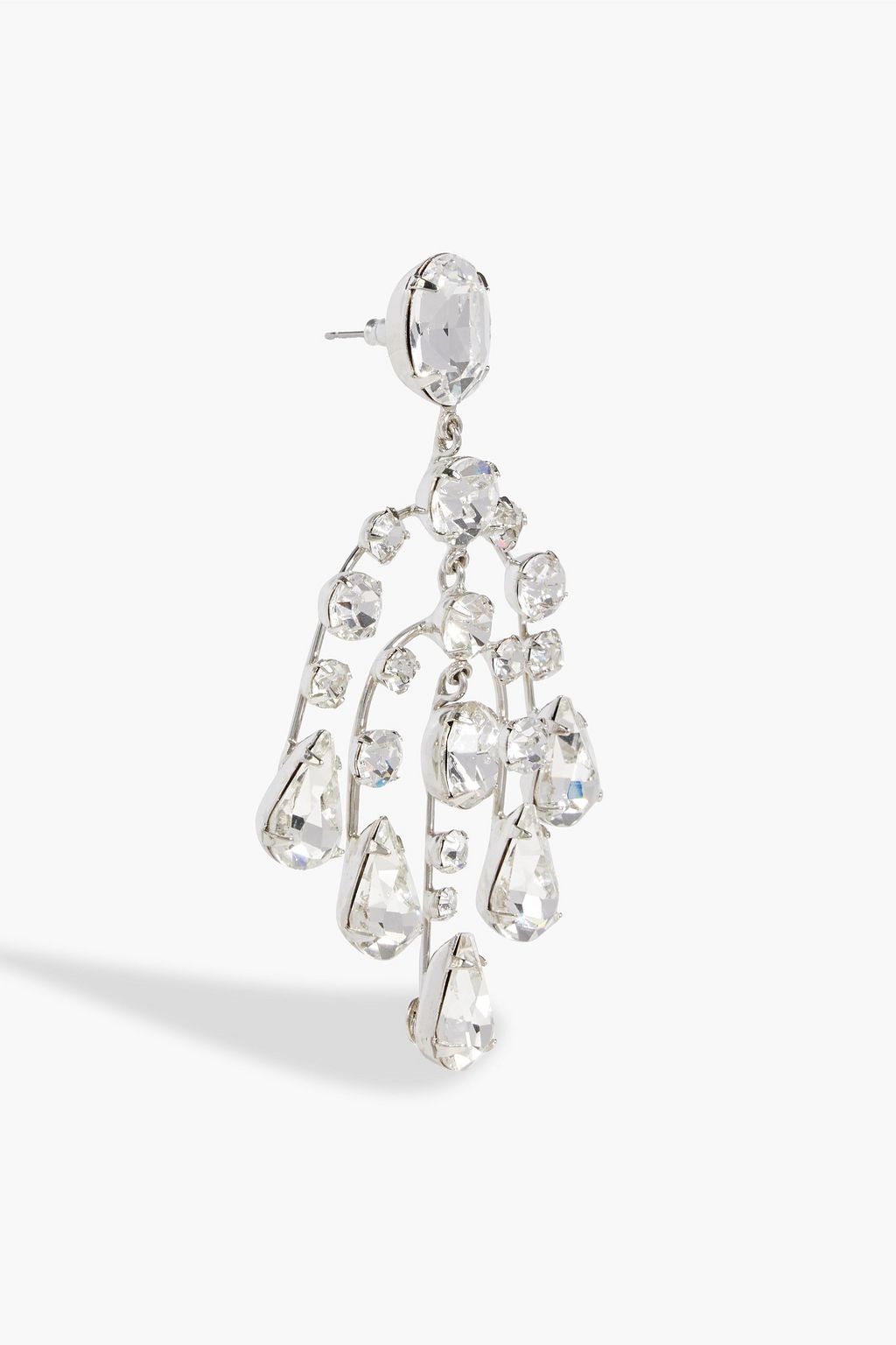 JENNIFER BEHR Annastasia silver-tone crystal earrings