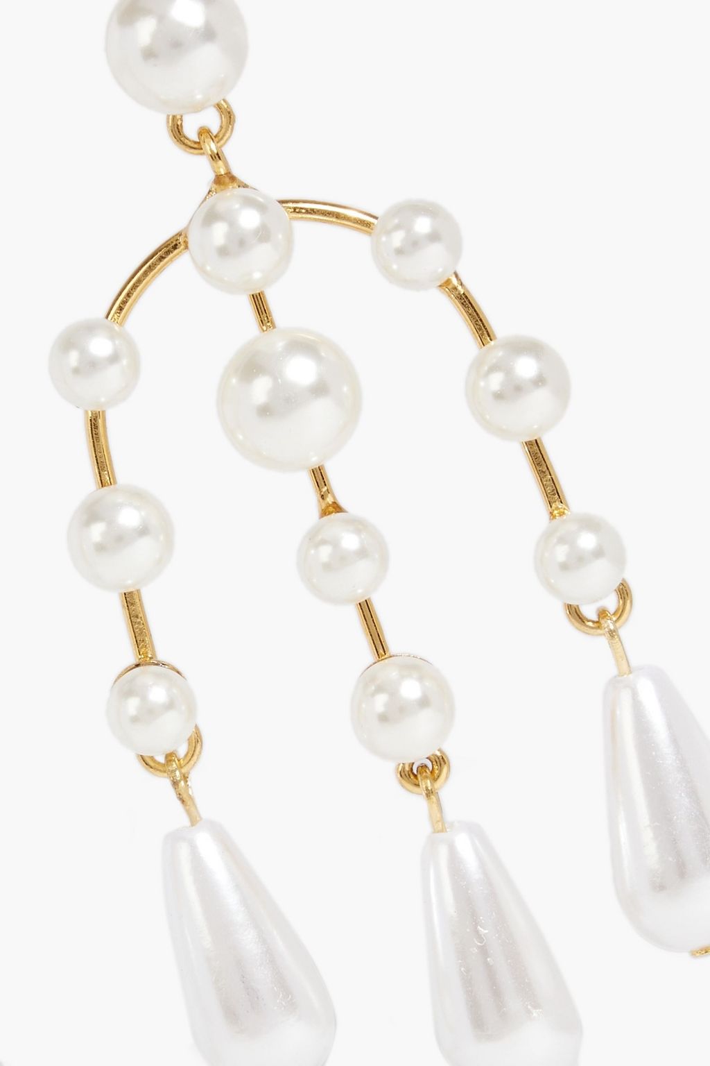 JENNIFER BEHR Piera gold-tone faux pearl earrings