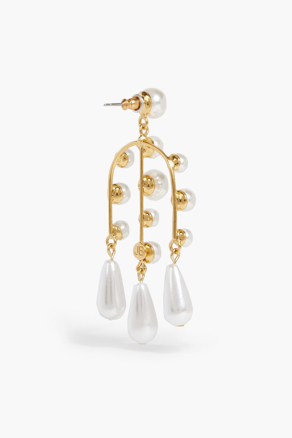 JENNIFER BEHR Piera gold-tone faux pearl earrings