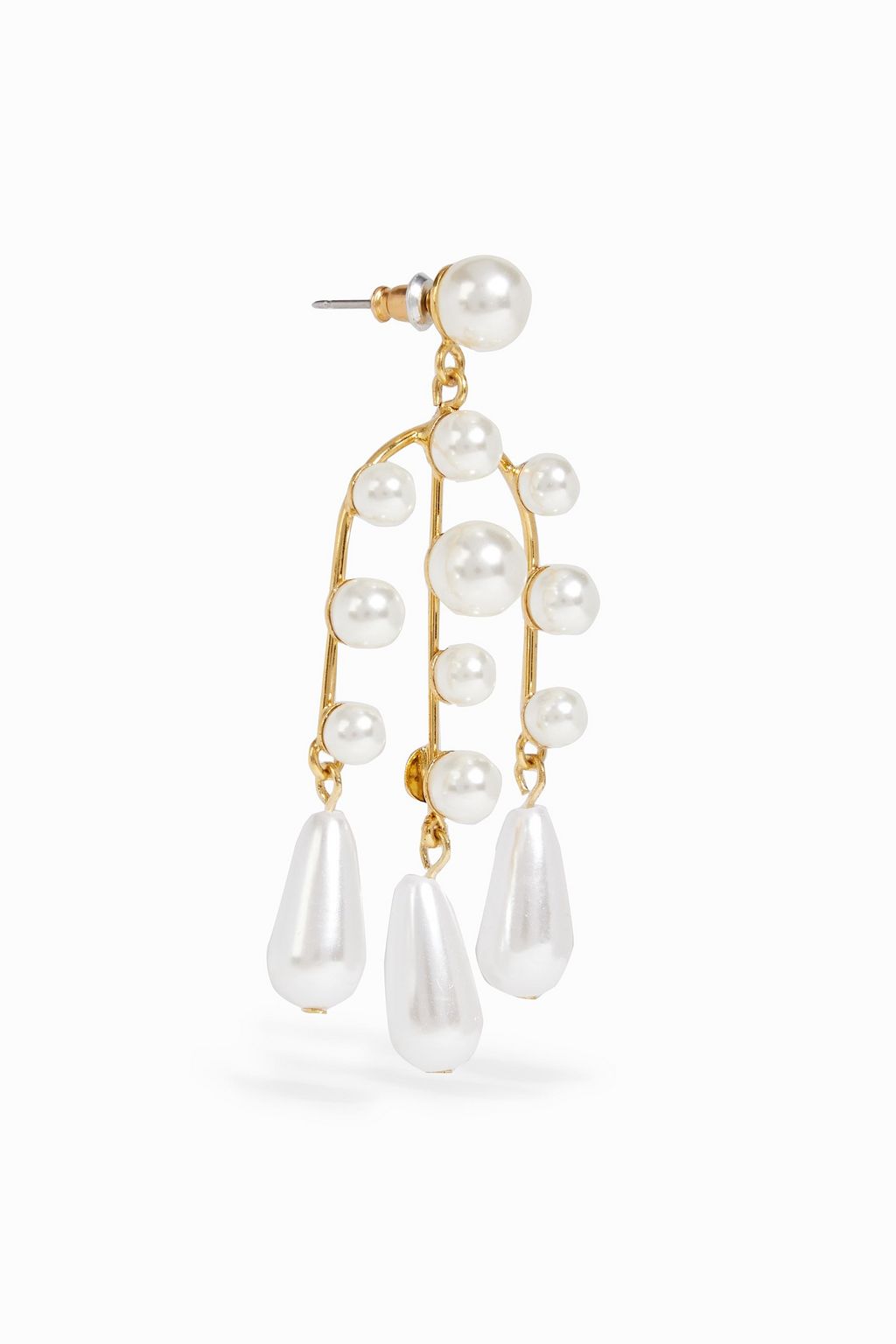 JENNIFER BEHR Piera gold-tone faux pearl earrings