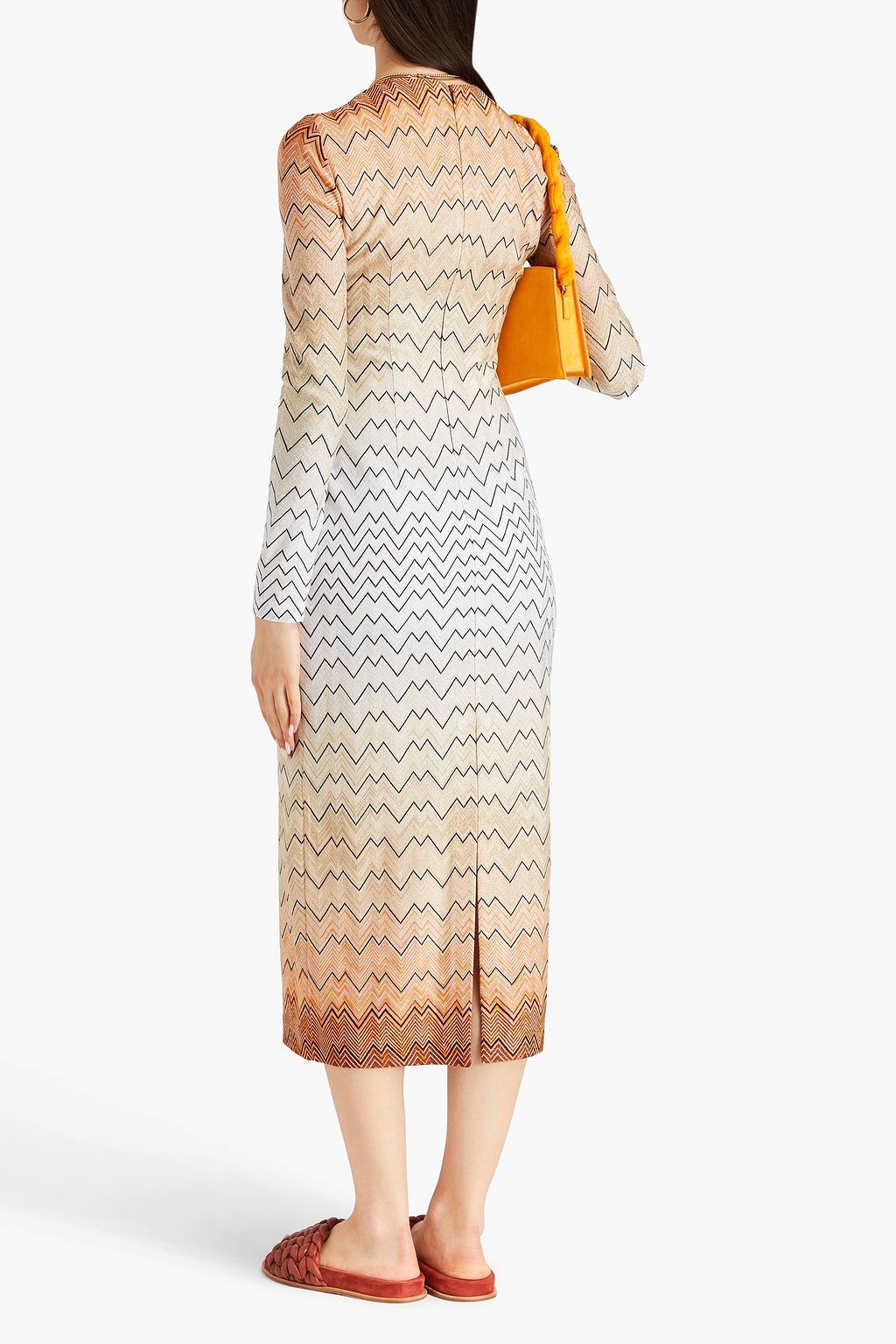 MISSONI 메탈릭 니트 미디 드레스