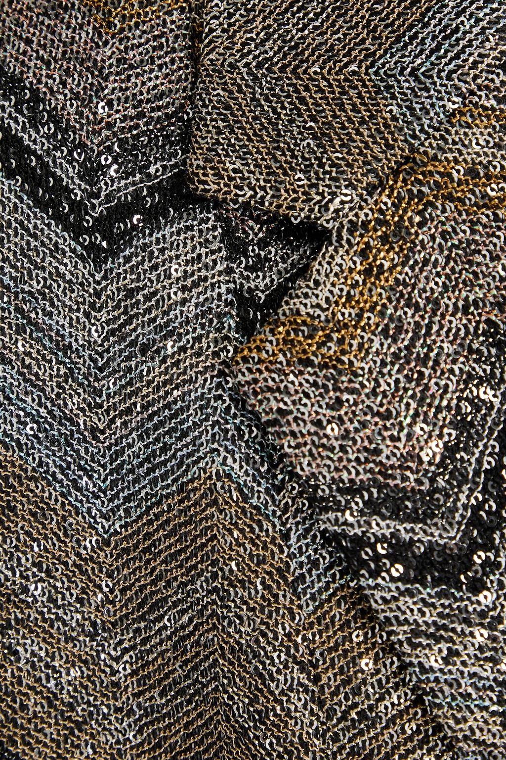MISSONI Sequined metallic knitted coat
