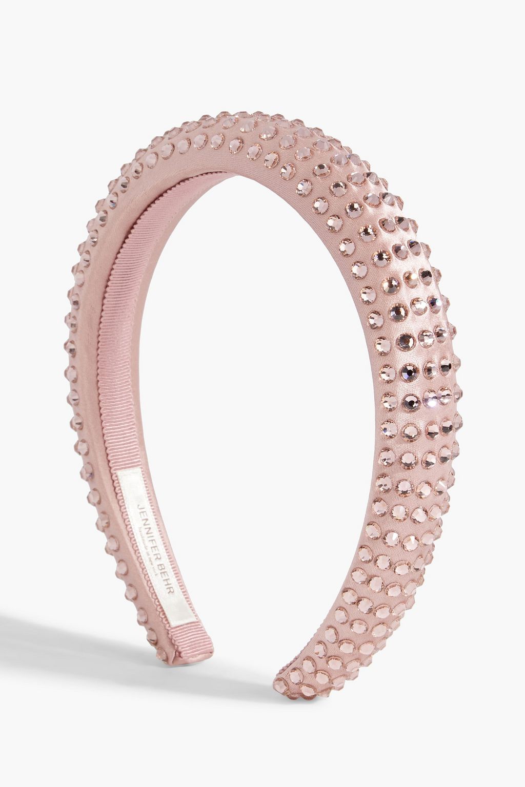 JENNIFER BEHR Christelle crystal-embellished padded satin headband