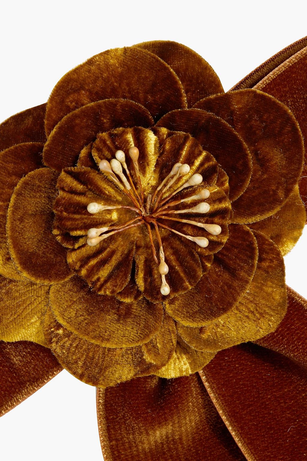 JENNIFER BEHR Poppy floral-appliquéd velvet hair clip