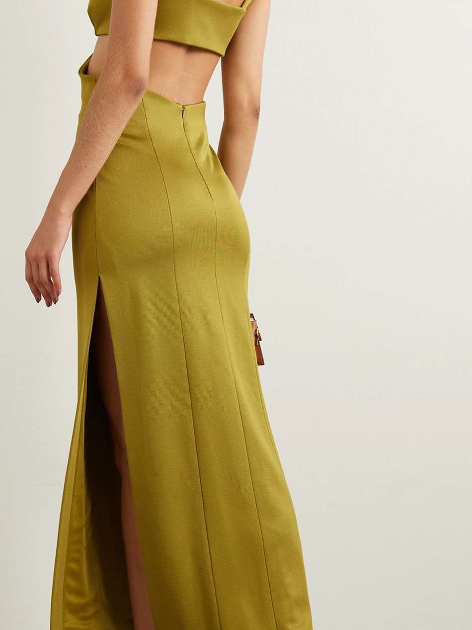 cutout stretch-knit maxi dress