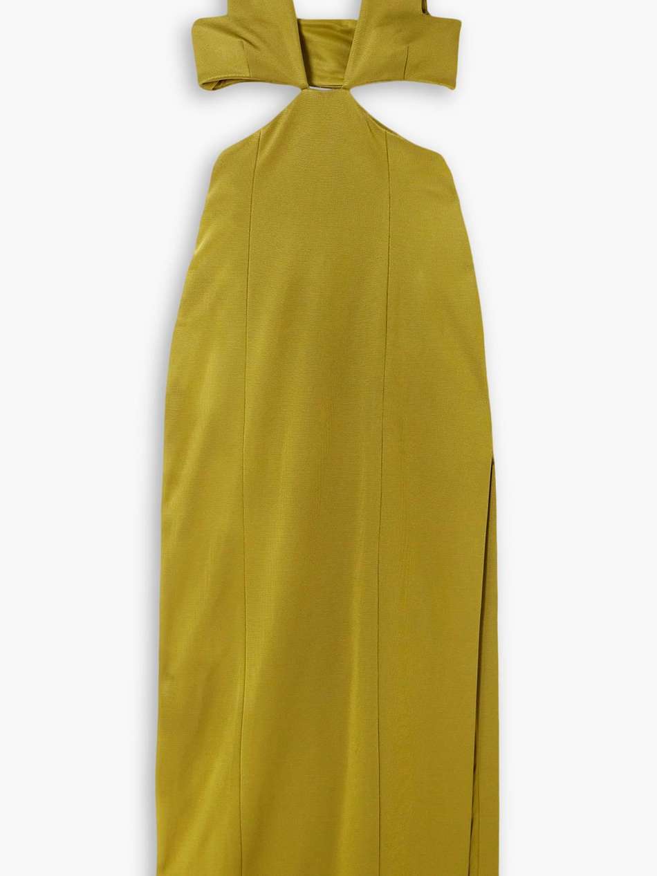 cutout stretch-knit maxi dress